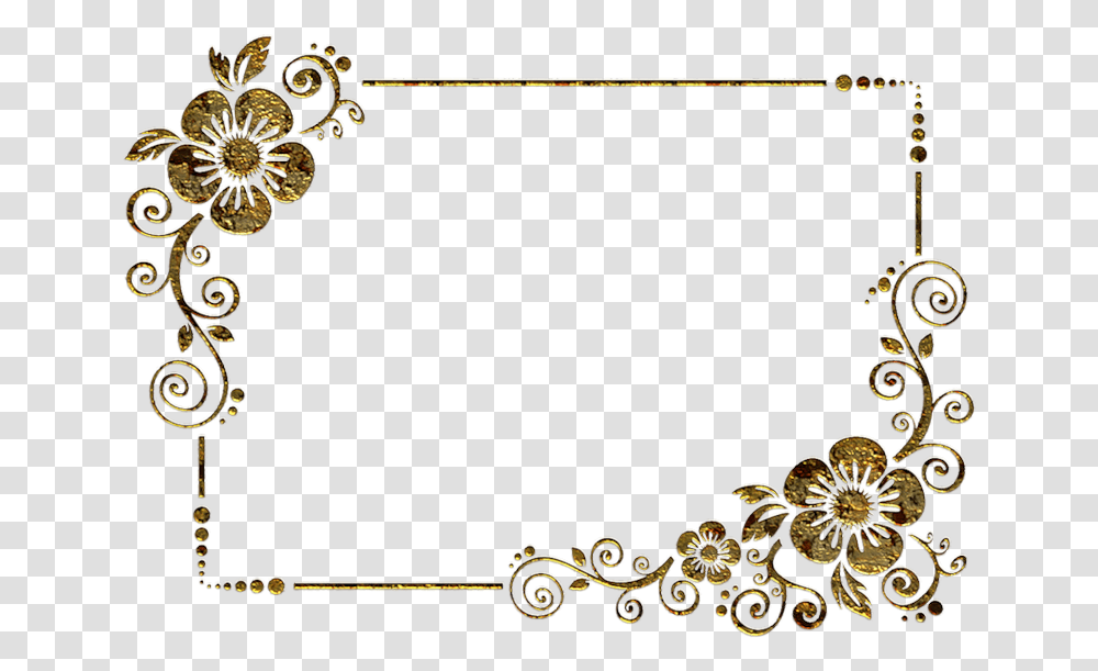 Orange Flower Border, Floral Design, Pattern Transparent Png