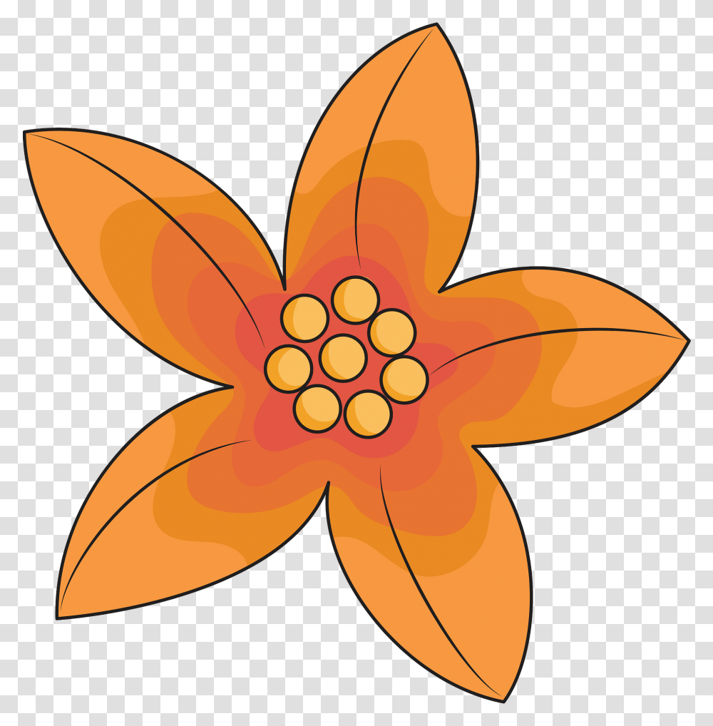 Orange Flower Clipart Clipart Fleur, Plant, Blossom, Dahlia, Petal Transparent Png