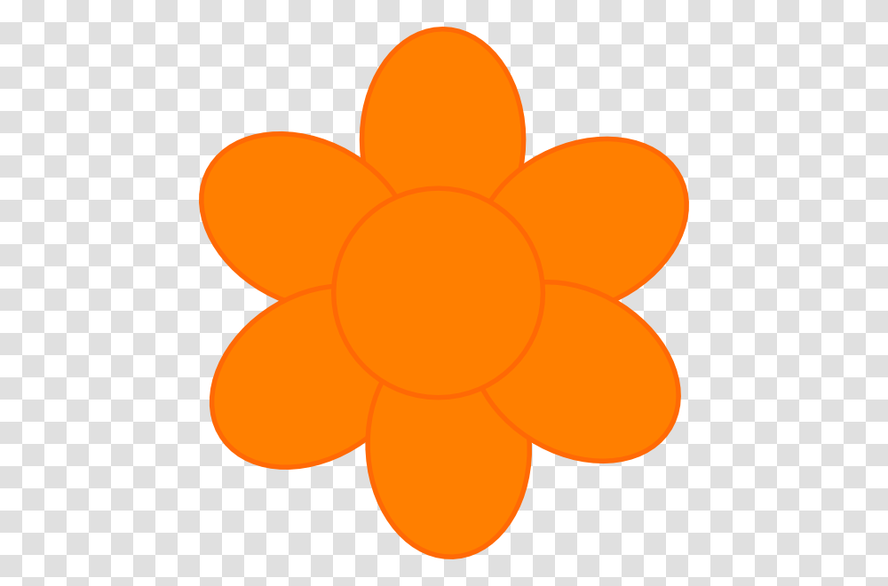 Orange Flower Clipart Large Flower, Plant, Food, Blossom Transparent Png