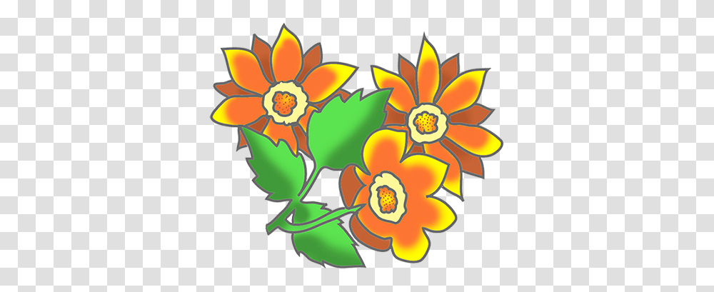 Orange Flowers Clipart Clip Art Flowers, Floral Design, Pattern, Plant Transparent Png