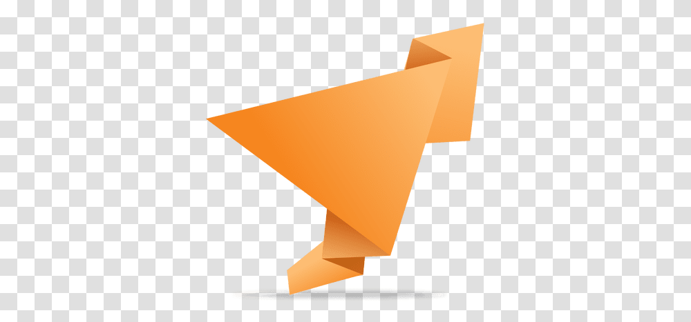 Orange Folded Origami Banner & Svg Vector File Orange Origami Banner Vector, Triangle, Art, Cone Transparent Png