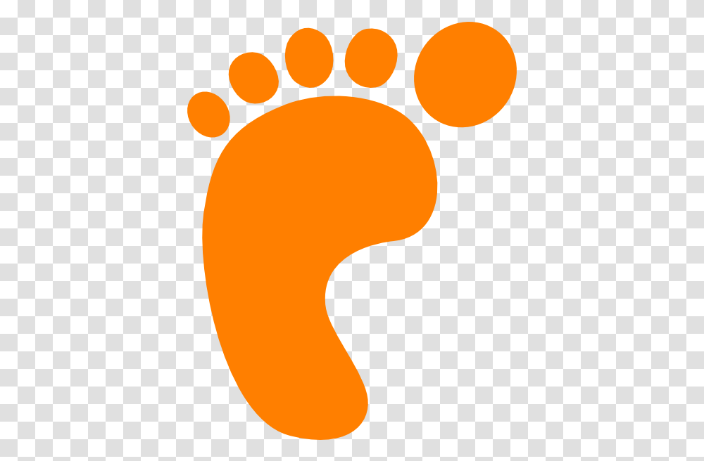 Orange Foot Prints Clip Art Foot Print Clipart Orange, Footprint Transparent Png