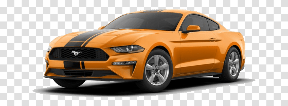 Orange Ford Mustang Clipart, Car, Vehicle, Transportation, Sports Car Transparent Png