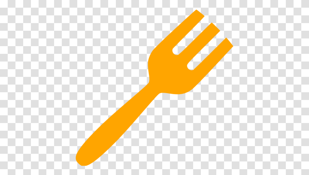 Orange Fork Icon Free Orange Utensil Icons Fork Icon, Cutlery, Hammer, Tool Transparent Png
