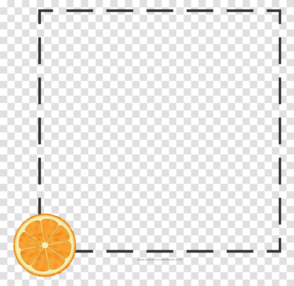 Orange Frame Border Square Geometric Fruit Orange, Number, Plant Transparent Png