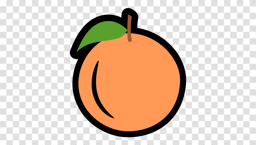 Orange Fruit Free Icon Of Fresh Icons Cute Orange Fruit, Plant, Food, Apricot, Produce Transparent Png