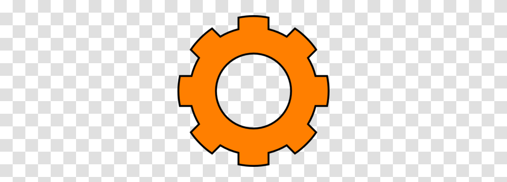 Orange Gear Clip Art, Machine Transparent Png