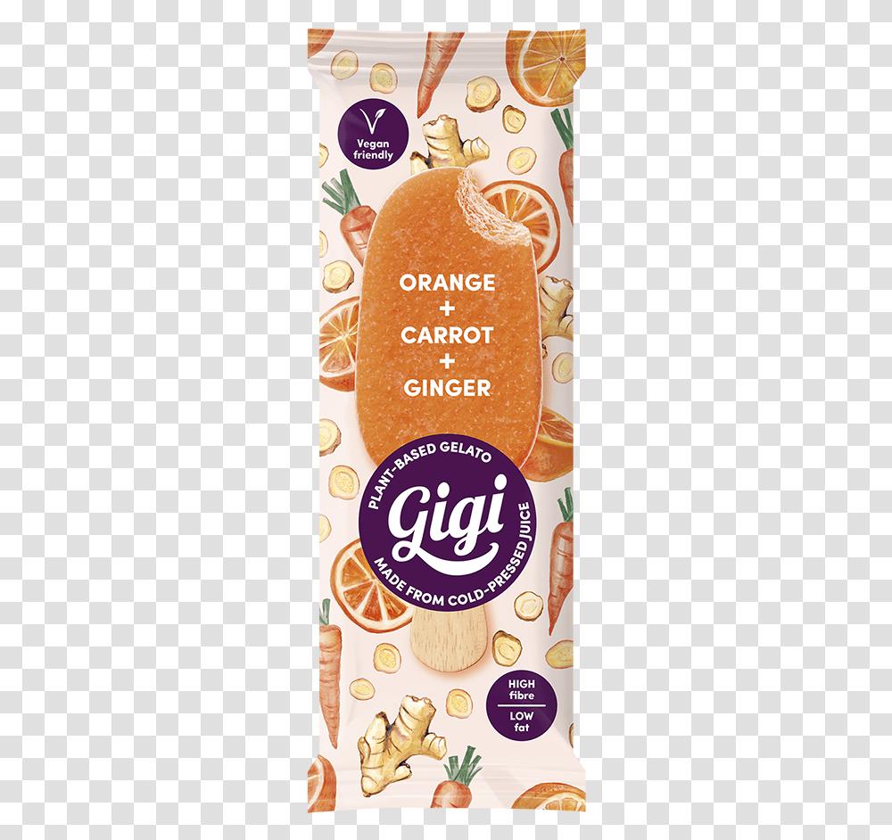 Orange Ginger Carrot Ice Cream Gigi Gelato Fitness Nutrition, Bread, Food, Bakery, Shop Transparent Png