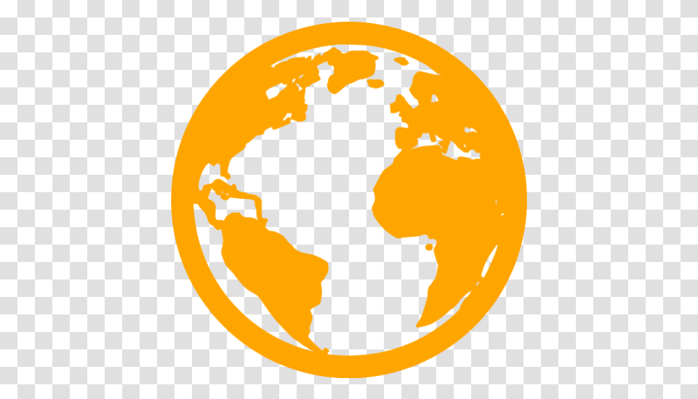 Orange Globe 2 Icon Globe Icon Gif, Outer Space, Astronomy, Universe, Planet Transparent Png