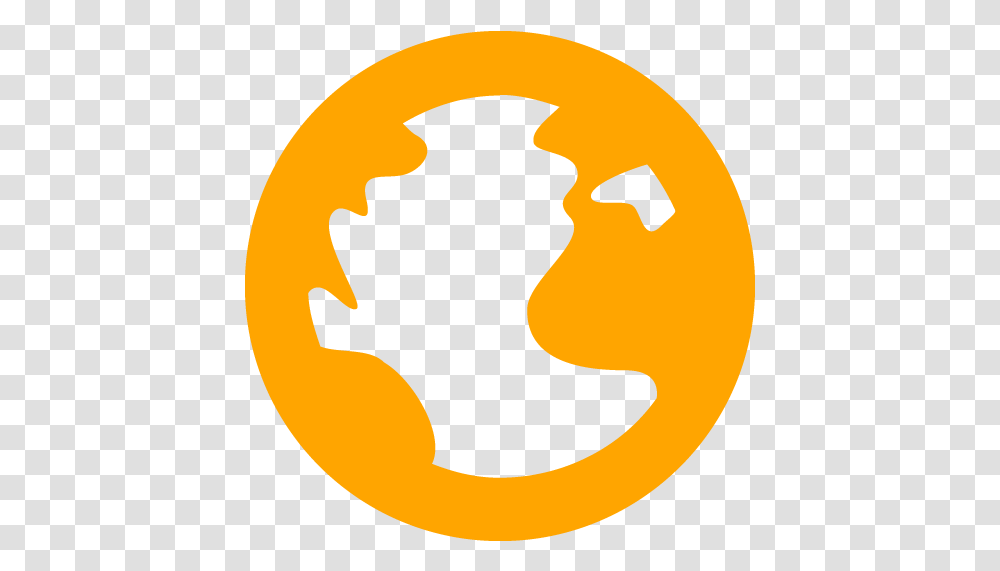 Orange Globe 6 Icon Free Orange Globe Icons Brown Earth Icon, Symbol, Outdoors, Nature, Batman Logo Transparent Png