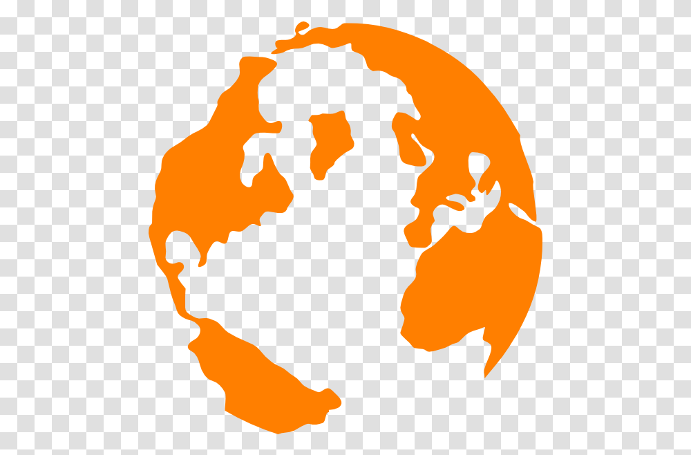 Orange Globe Clip Art Vector Clip Art Online World Black White, Person, Human, Astronomy, Outer Space Transparent Png