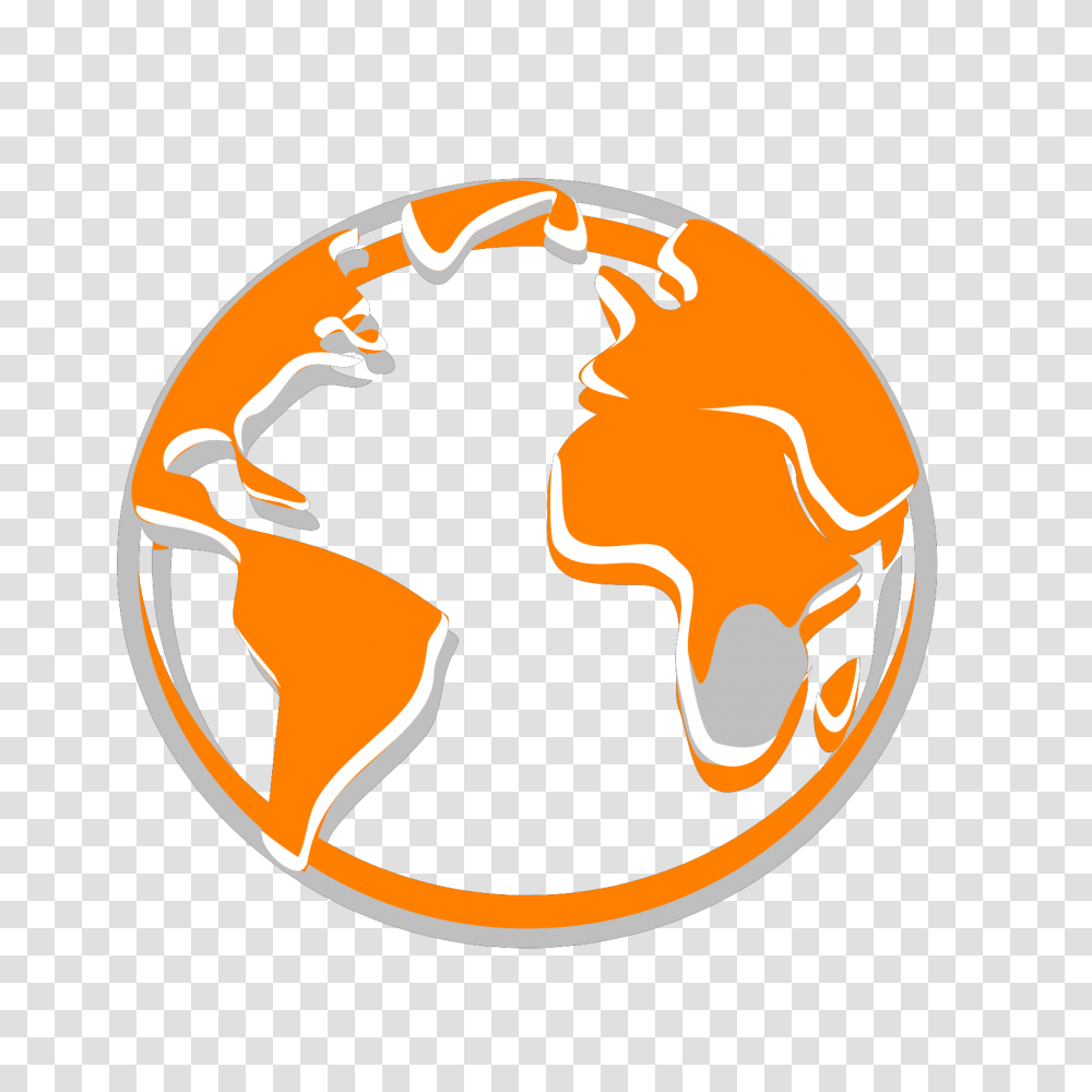 Orange Globe Logo Earth Clipart Black And White, Astronomy, Outer Space, Universe, Planet Transparent Png