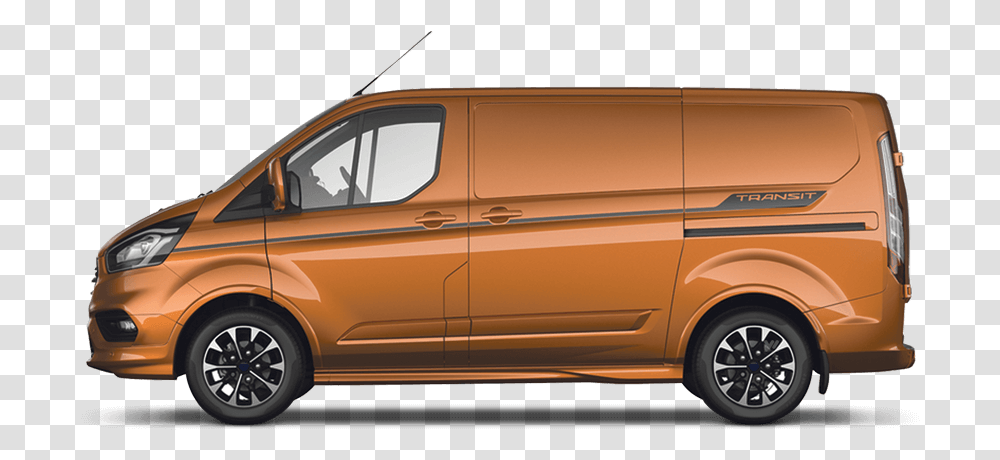 Orange Glow Ford Transit Custom 2020 Side, Van, Vehicle, Transportation, Caravan Transparent Png