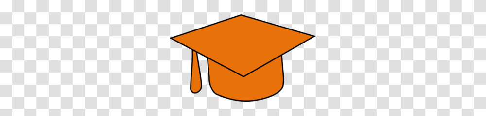 Orange Grad Cap Clip Art, Graduation Transparent Png