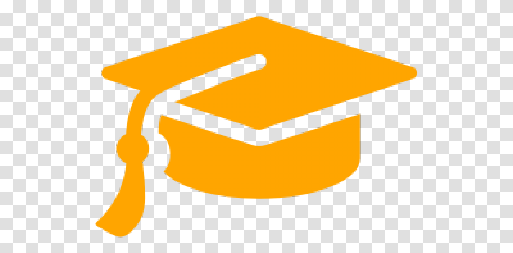 Orange Graduation Cap Icon Free Orange Graduation Cap Icons Gold Graduation Cap, Label, Text, Symbol, Sticker Transparent Png