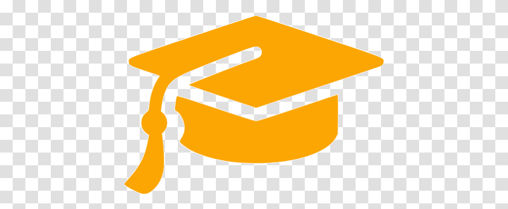 Orange Graduation Cap Icon Gold Graduation Cap, Axe, Tool, Symbol, Label Transparent Png