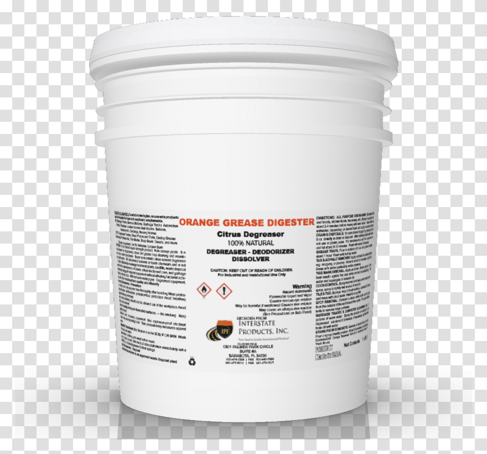 Orange Grease Digester Bee, Bucket, Shaker, Bottle, Paint Container Transparent Png