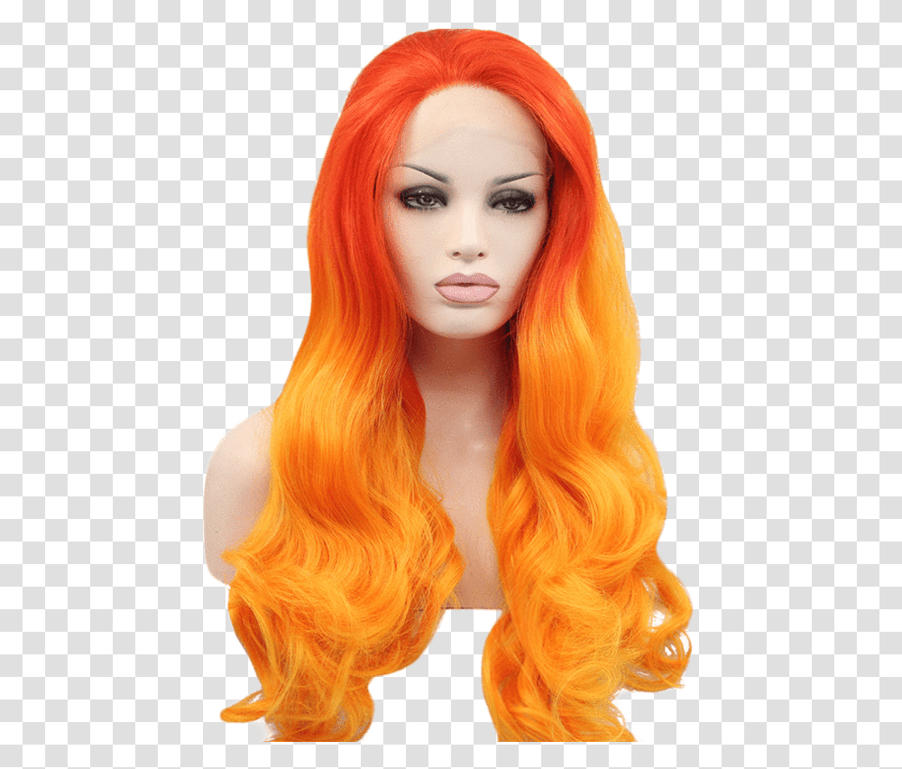 Orange Hair Wig, Person, Human Transparent Png