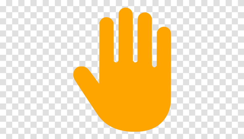 Orange Hand Cursor Icon Objection Icon, Text, Silhouette Transparent Png