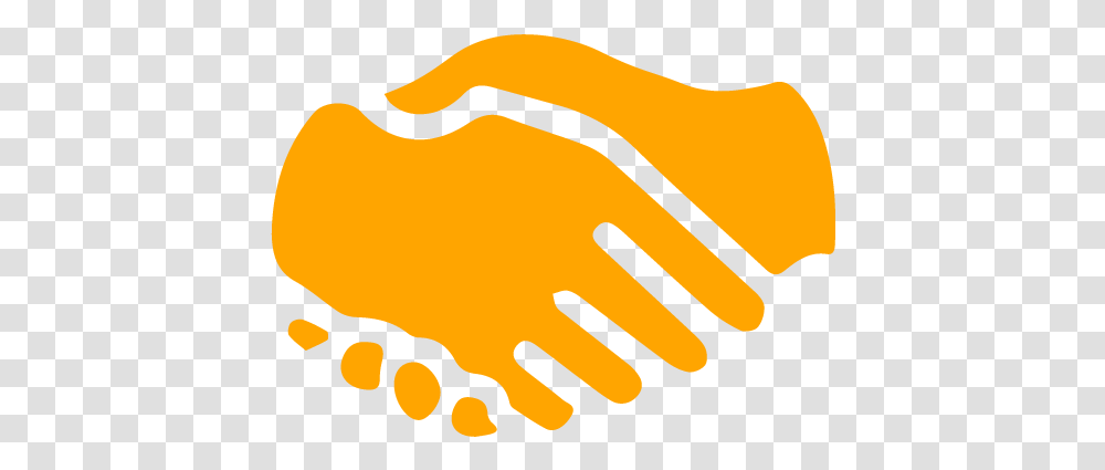 Orange Handshake 2 Icon Free Orange Handshake Icons Orange Hand Shake Icon, Sticker, Label, Text Transparent Png