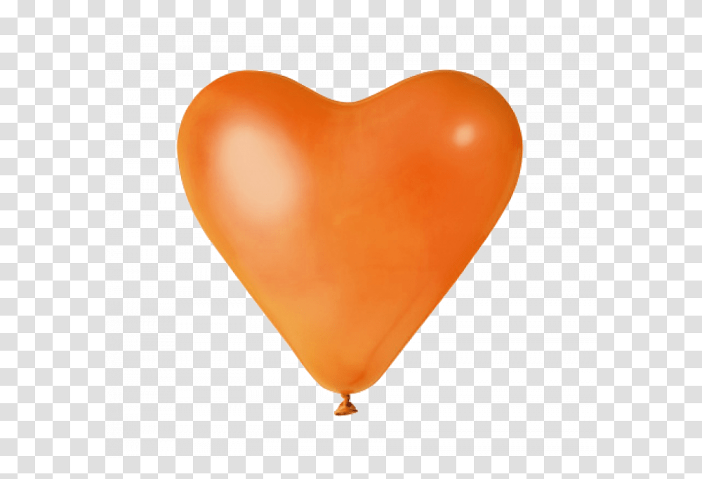 Orange Heart Balloons For Your Foodbal Heart, Sweets, Confectionery, Pillow, Cushion Transparent Png