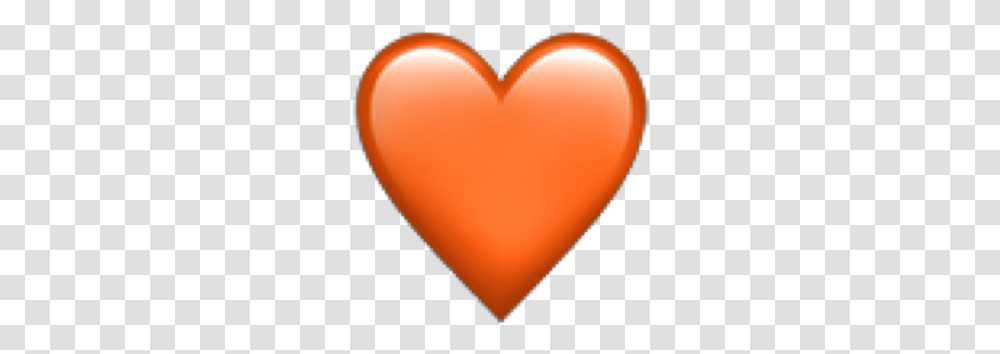 Orange Heart Emoji Iphone Freetoedit Heart, Balloon, Cushion Transparent Png