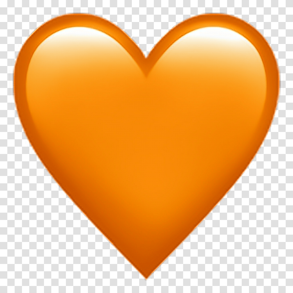 Orange Heart Emoji Iphone Orange Heart Emoji Orange Heart Emoji, Balloon, Cushion Transparent Png