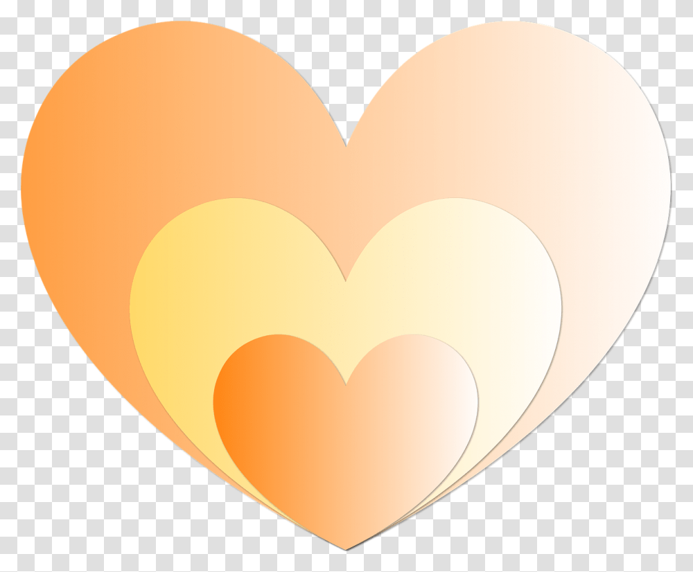 Orange Heart Heart, Balloon Transparent Png