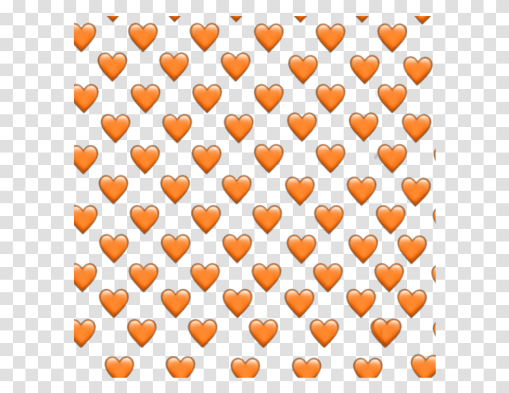 Orange Heart Hearts Orangehearts Orangeheart Emoji Iphone Orange Heart Emoji Transparent Png