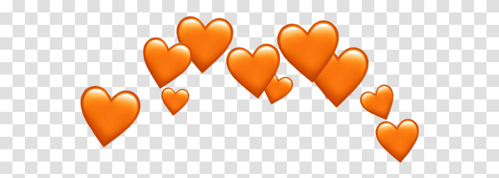 Orange Heart Hearts Tumblr Crown Sinemyildiz Blue Heart Emoji, Cushion, Label Transparent Png