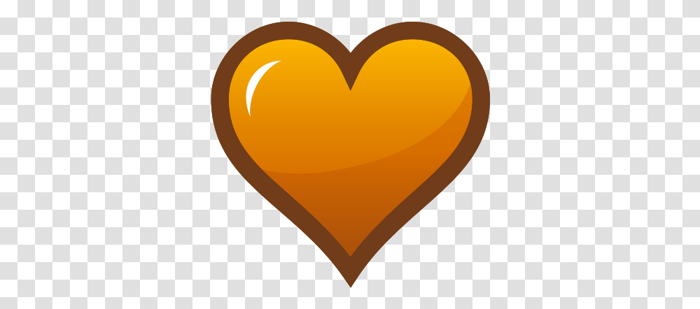 Orange Heart Icon Clip Arts For Web Brown Heart Clipart, Label, Text Transparent Png