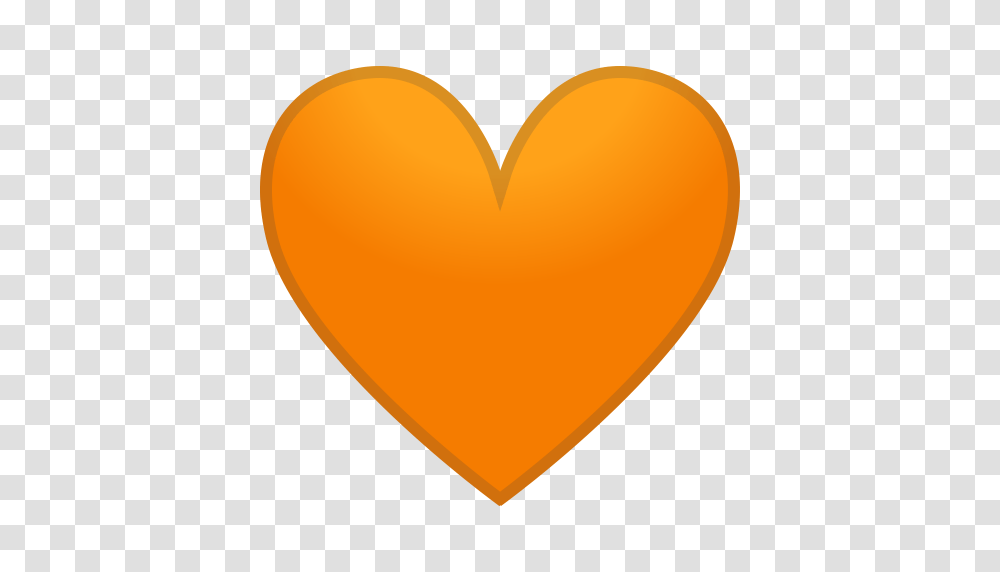 Orange Heart Icon Noto Emoji People Family Love Iconset Google, Balloon Transparent Png