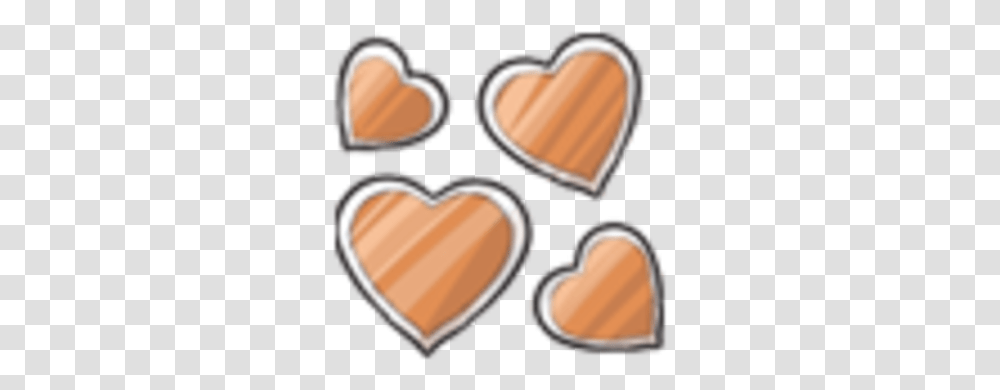 Orange Heart Stickers Girly, Plant, Food, Sweets, Confectionery Transparent Png