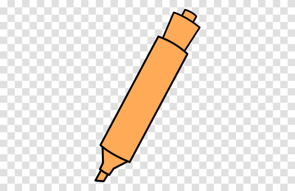 Orange Highlighter Clip Art, Pencil, Crayon Transparent Png