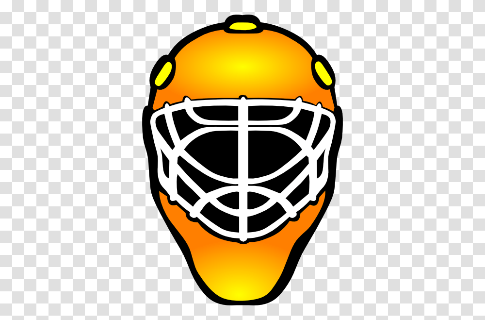 Orange Hockey Goalie Mask Clip Art, Apparel, Helmet, American Football Transparent Png