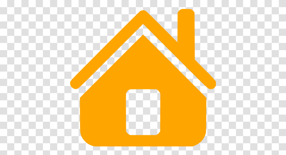 Orange Home Icon Home Icon Orange, Label, Text, Symbol, Triangle Transparent Png