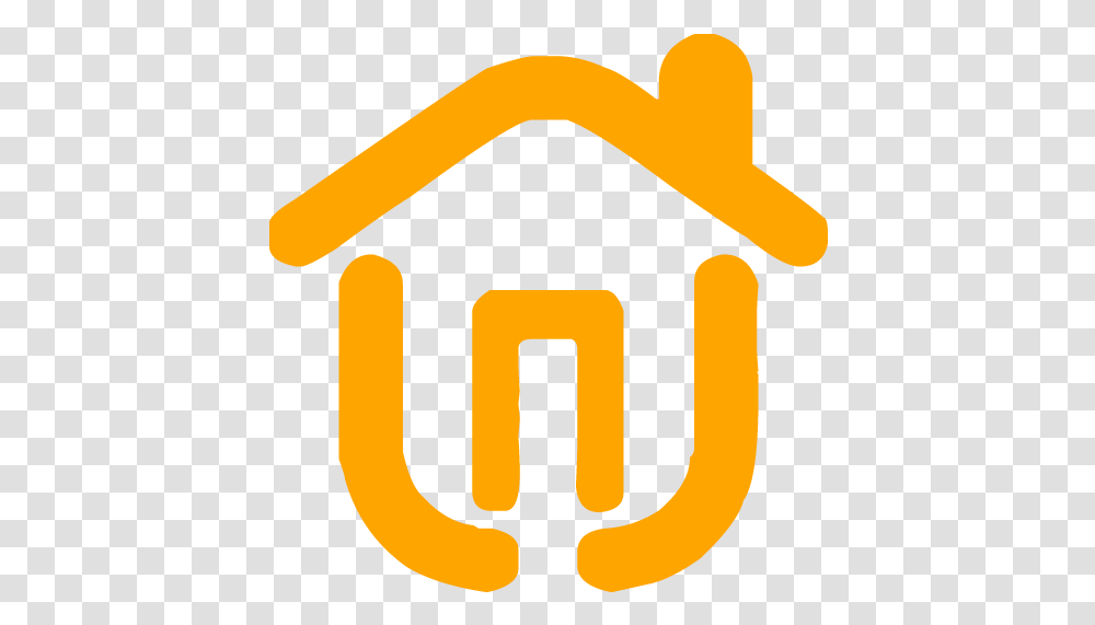 Orange House 2 Icon Icon, Label, Text, Hammer, Tool Transparent Png