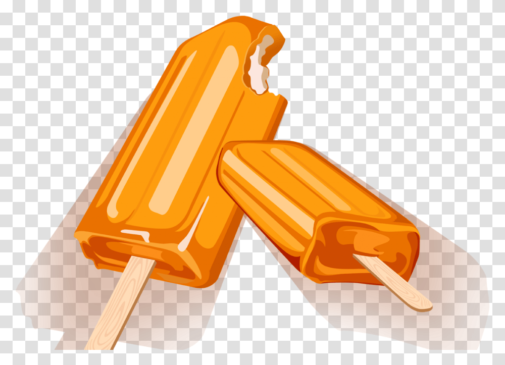 Orange Ice Cream Clipart Orange Background, Sweets, Food, Confectionery, Ice Pop Transparent Png