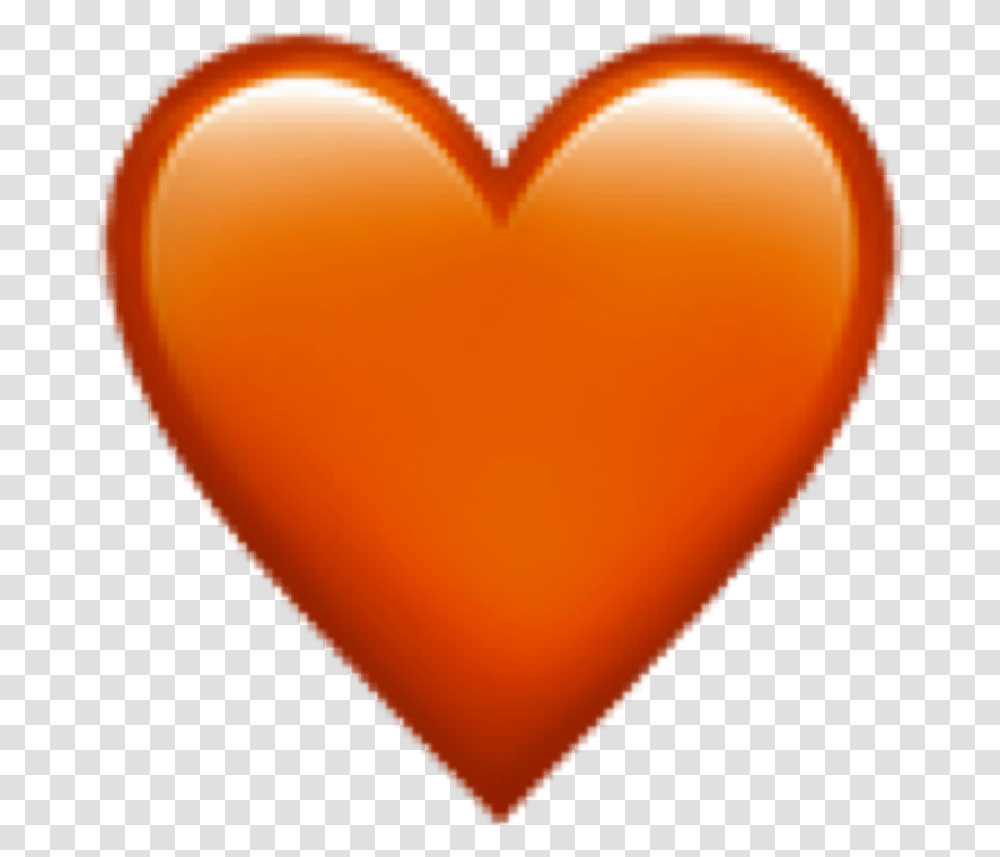 Orange Ios Heart Emoji Orange, Balloon, Cushion Transparent Png