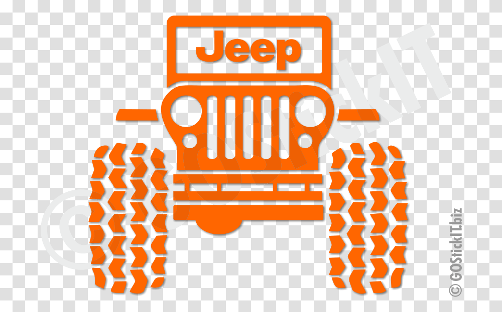 Orange Jeep Logo Cool Jeep Logo, Vehicle, Transportation, Text, Tractor Transparent Png