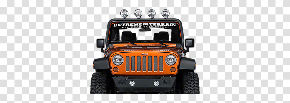 Orange Jeep Picture Jeep Wrangler 4 Lights, Car, Vehicle, Transportation, Automobile Transparent Png