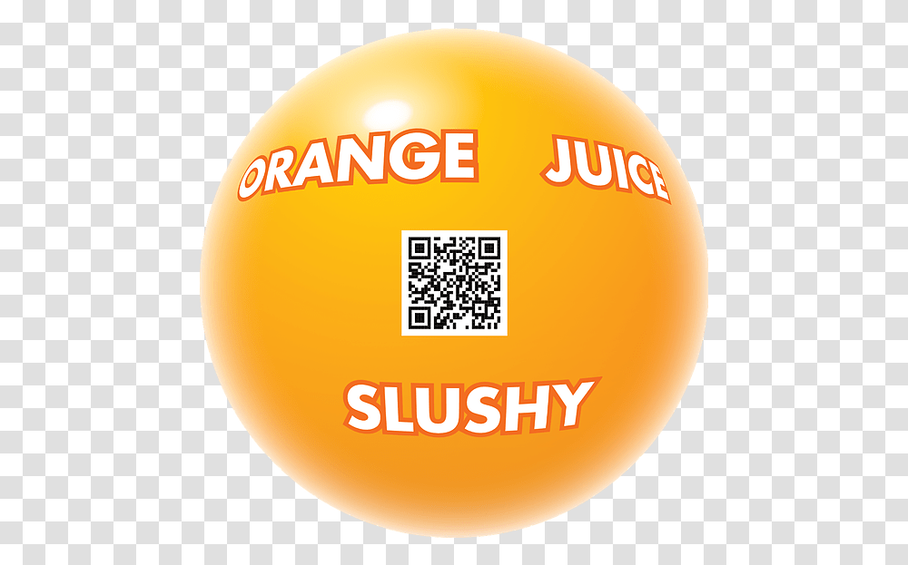 Orange Juice Ball Mysite Tchoukball, QR Code, Balloon Transparent Png