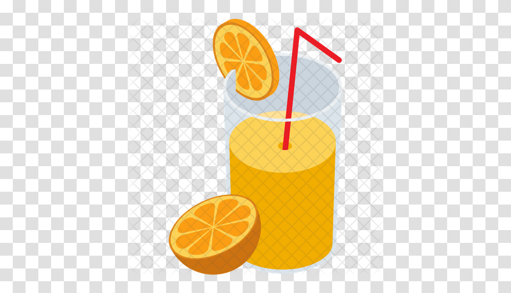 Orange Juice Glass Icon Of Isometric Fruit Juice Icon, Beverage, Drink, Lemonade Transparent Png