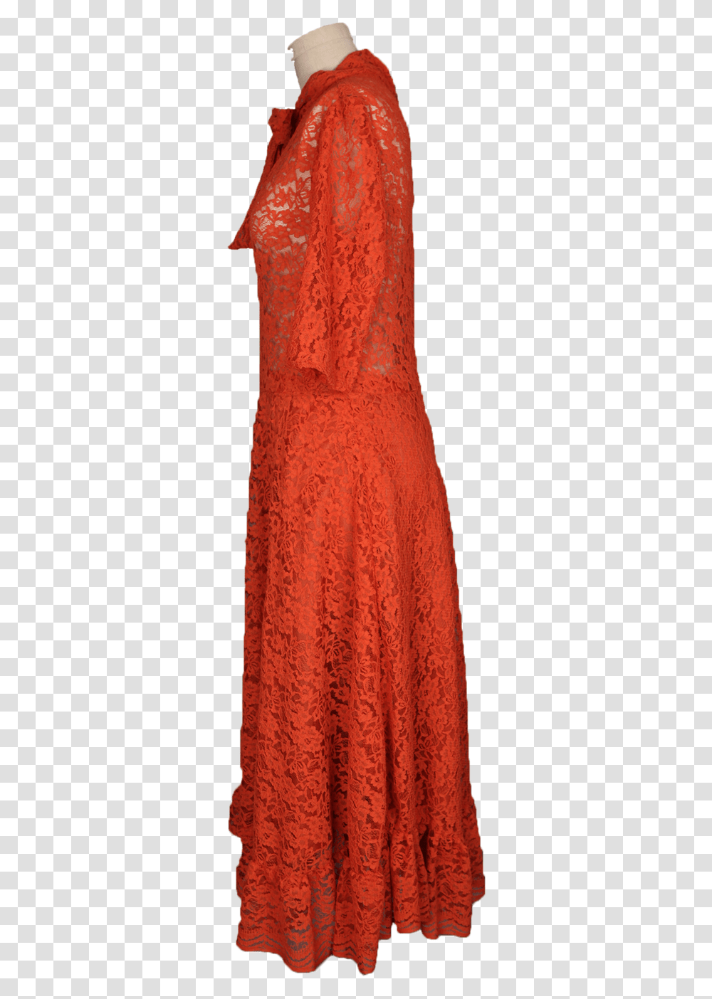 Orange Lace Dress Side Gown, Apparel, Skirt, Female Transparent Png