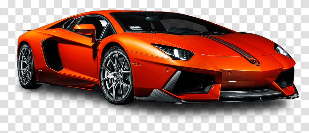 Orange Lamborghini Aventador Coupe Car Lamborghini Aventador, Vehicle, Transportation, Automobile, Tire Transparent Png