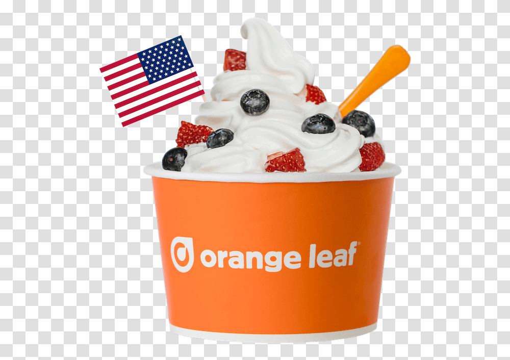 Orange Leaf Frozen Yogurt Froyo For Orange Leaf Yogurt, Cream, Dessert, Food, Creme Transparent Png