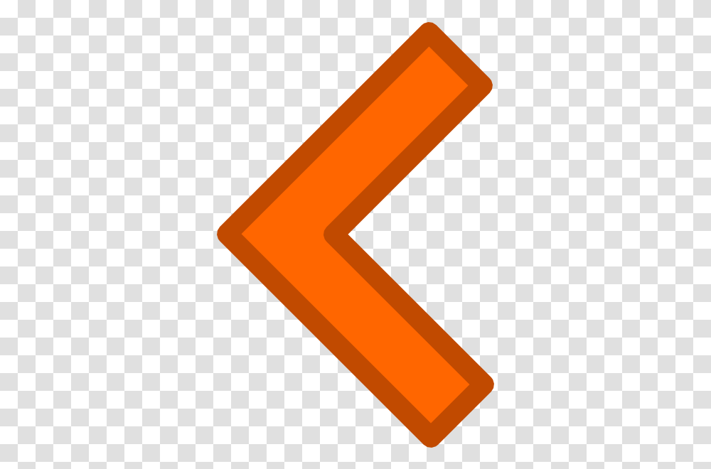 Orange Left Arrow Clip Art Orange Left Arrow, Text, Alphabet, Symbol, Number Transparent Png