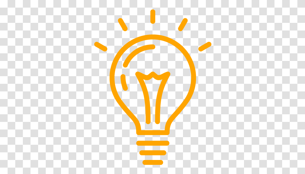 Orange Light Bulb 2 Icon Free Orange Light Bulb Icons Icon Orange Light Bulb Transparent Png