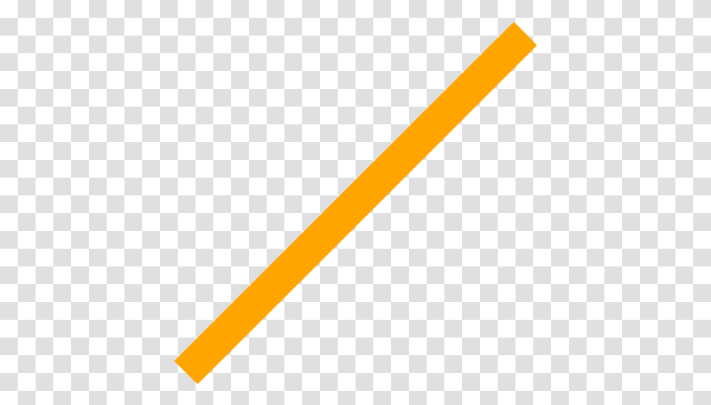 Orange Line 2 Icon Yellow Color Pencil, Baseball Bat, Team Sport, Sports, Softball Transparent Png