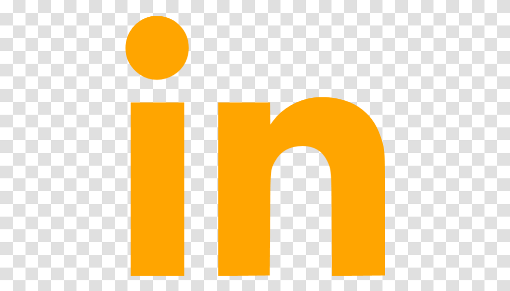 Orange Linkedin Icon Linkedin Icon Orange, Text, Alphabet, Word, Symbol Transparent Png